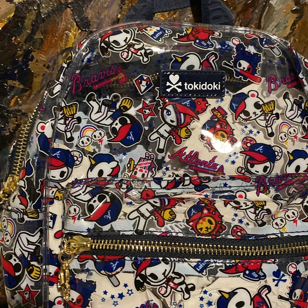 Tokidoki Atlanta Braves Clear Mini Backpack - Picture 2 of 6